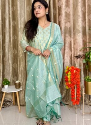 Wedding special Dola silk Banarasi kurta