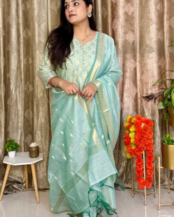Wedding special Dola silk Banarasi kurta
