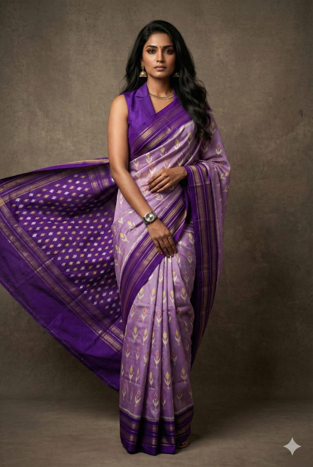 Pochampally Ikkat Silk Sarees – Exclusive Designer Collection 4 Pochampally Ikkat silk saree - 03 Lavender & Purple