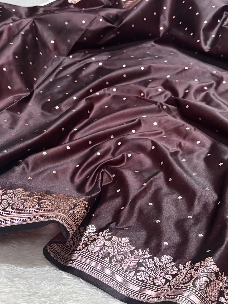 Banarasi Mashru Katan Silk Saree with Beautiful Butti Work 8 Banarasi Mashru Katan Silk Saree with Beautiful Butti Work