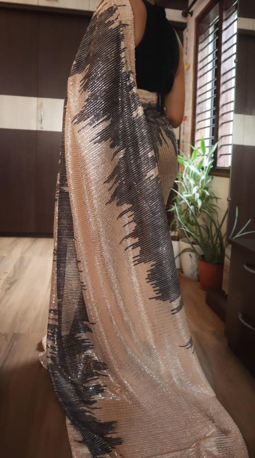 Cocktail Collection – Imported Lycra Sequin Saree 4 Cocktail Collection – Imported Lycra Sequin Saree - Image 4