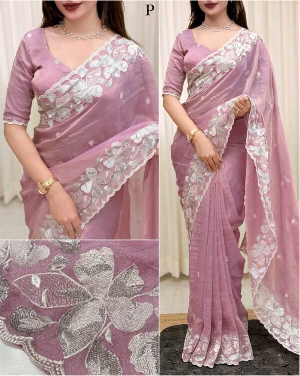 Ishita Antervan Silk Saree with Beautiful Thread and Zari Embroidery