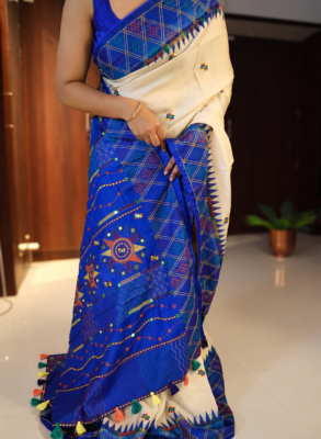 Lambani Embroidered Tussar Silk Saree