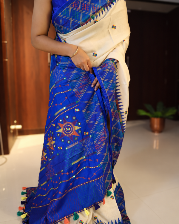 Lambani Embroidered Tussar Silk Saree