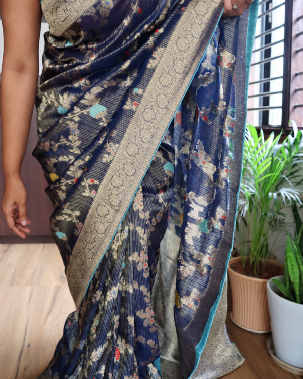 Tissue Banarasi Silk Saree with Paithani Border