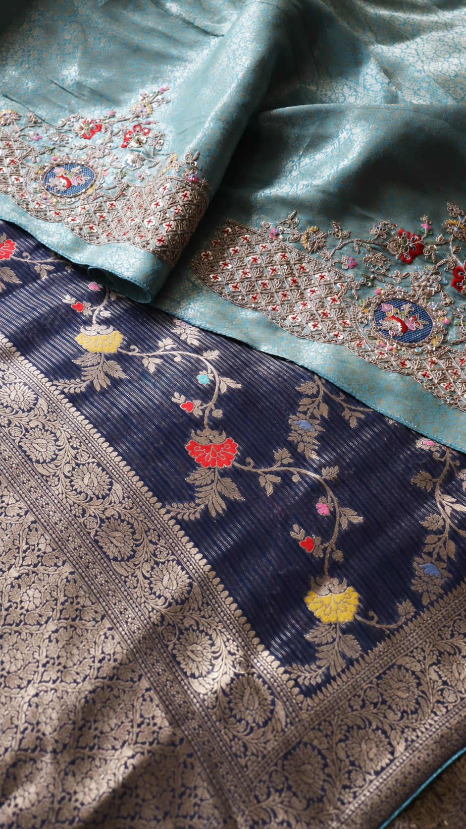 Tissue Banarasi Silk Saree with Paithani Border 4 Tissue Banarasi Silk Saree with Paithani Border - Image 4