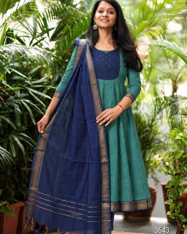 South handloom Mangalagiri outfit kurti