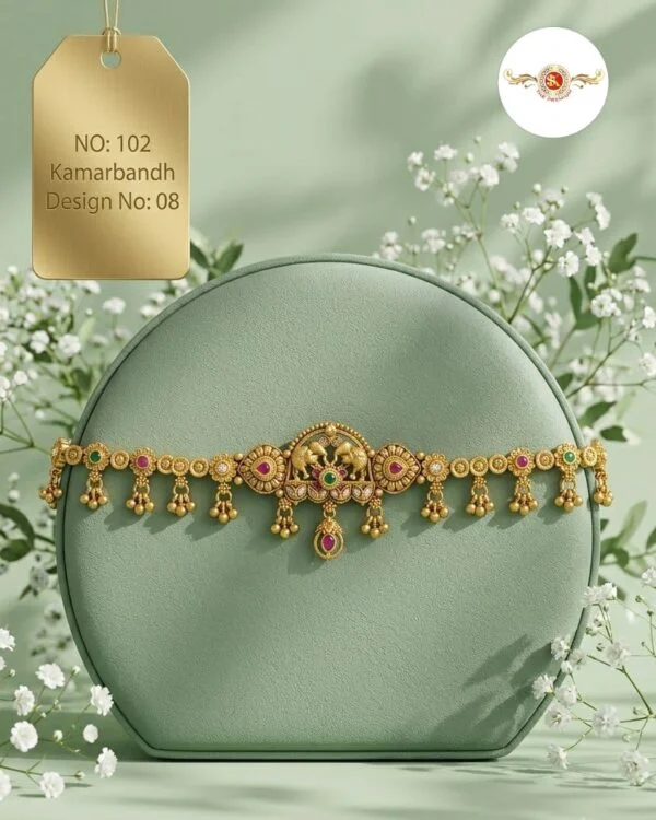 Antique Style Kamarbandh Design 08 waist belt product view