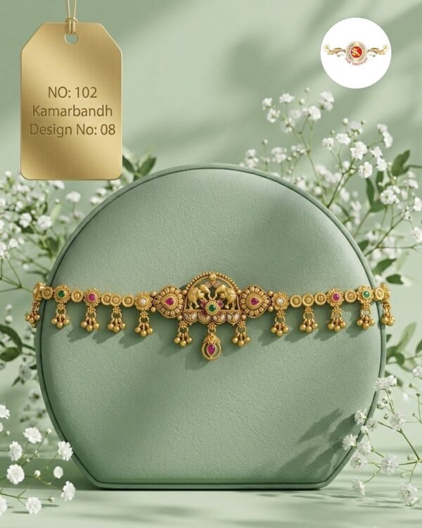 Antique Style Kamarbandh Design 08 waist belt product view